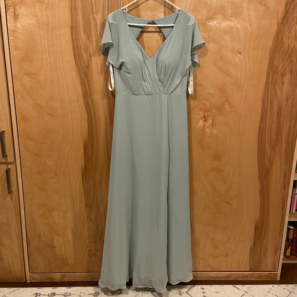 Azazie Rylee Dress - Agave, Size 6